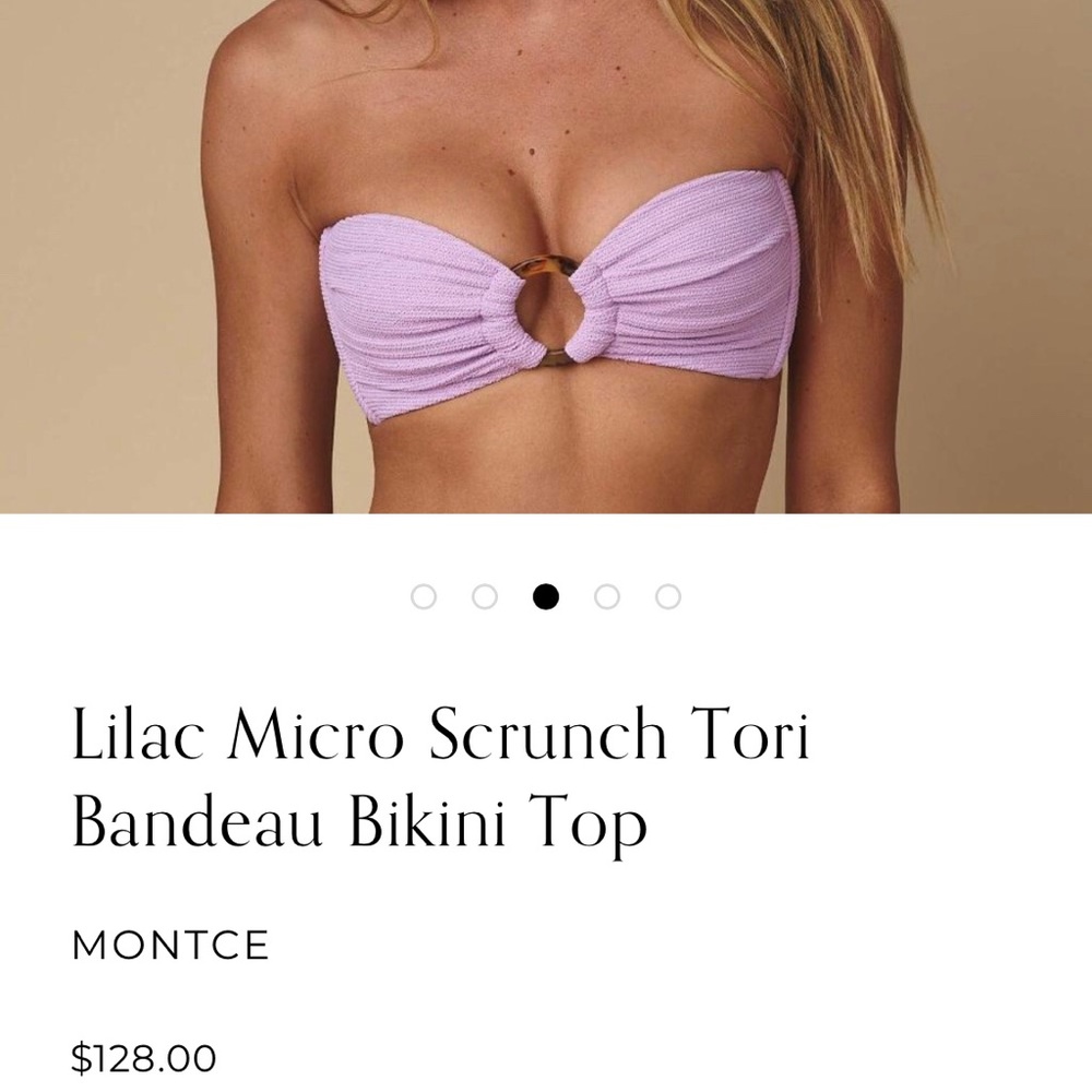 Montce Lilac Micro scrunch tori Bandeau Top
